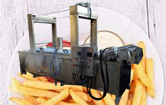 continuous french fries frying machine