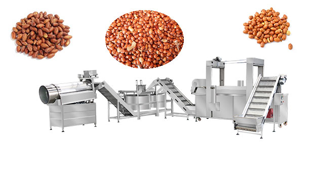 Customized Peanut Frying Line/Commercial Fried Groundnut Processing Line