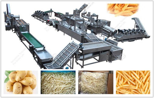 industrial french fries making machine