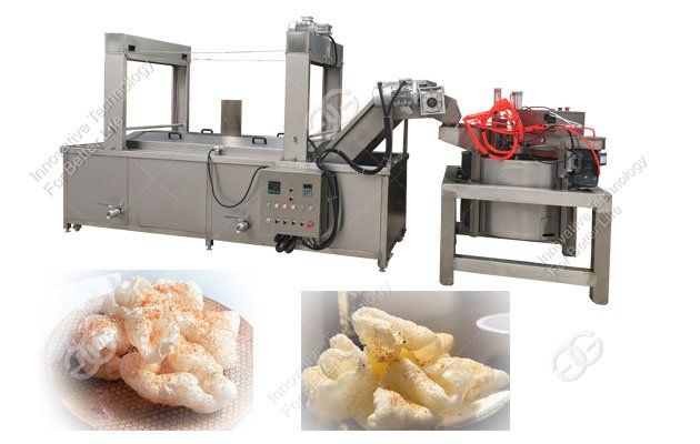 automatic pork skin frying machine