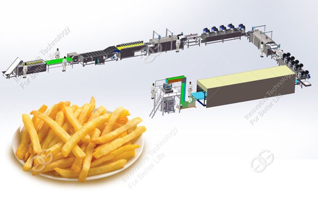 french fries production line