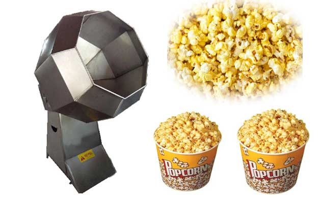 High Efficient Octagonal Snack Food Flavoring Caramel Popcorn Seasoning Machine
