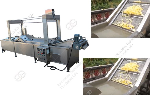 continuous french fries blanching machine