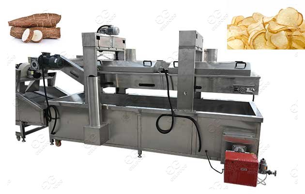 continuous frying machine for cassava chips